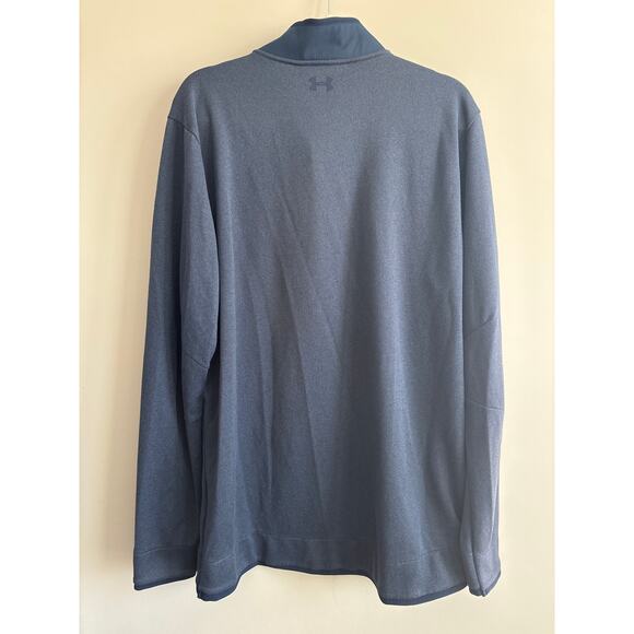 Under Armour Quarter Zip Golf Loose Fit Sweater In Blue Size XXL - Picture 4 of 5